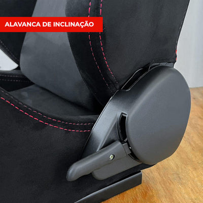 Banco Sprint Tecido Alcântara Camurça para Estrutura de Cockpit