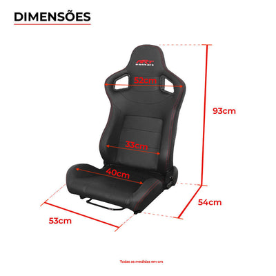 Banco Black Line para Estrutura de Cockpit