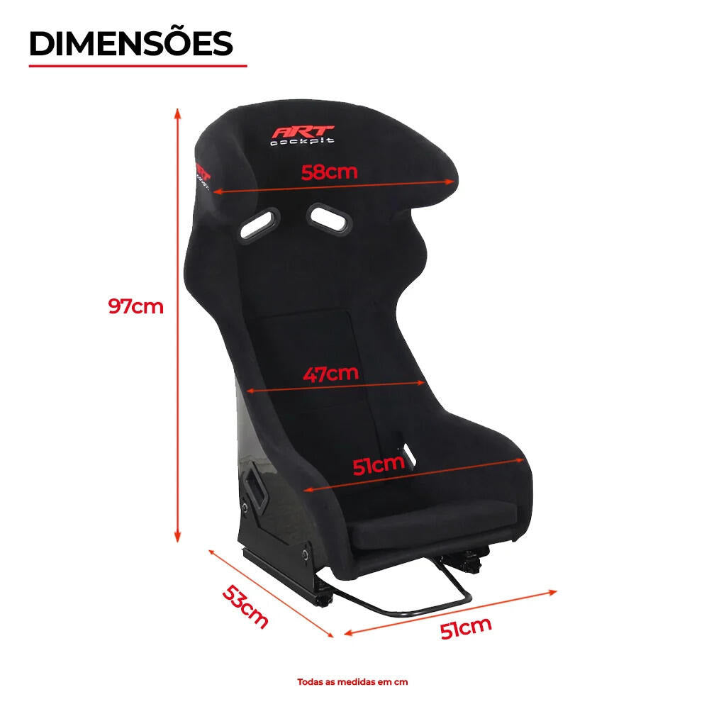 Banco Hyper GT Ear Bucket para Estrutura de Cockpit