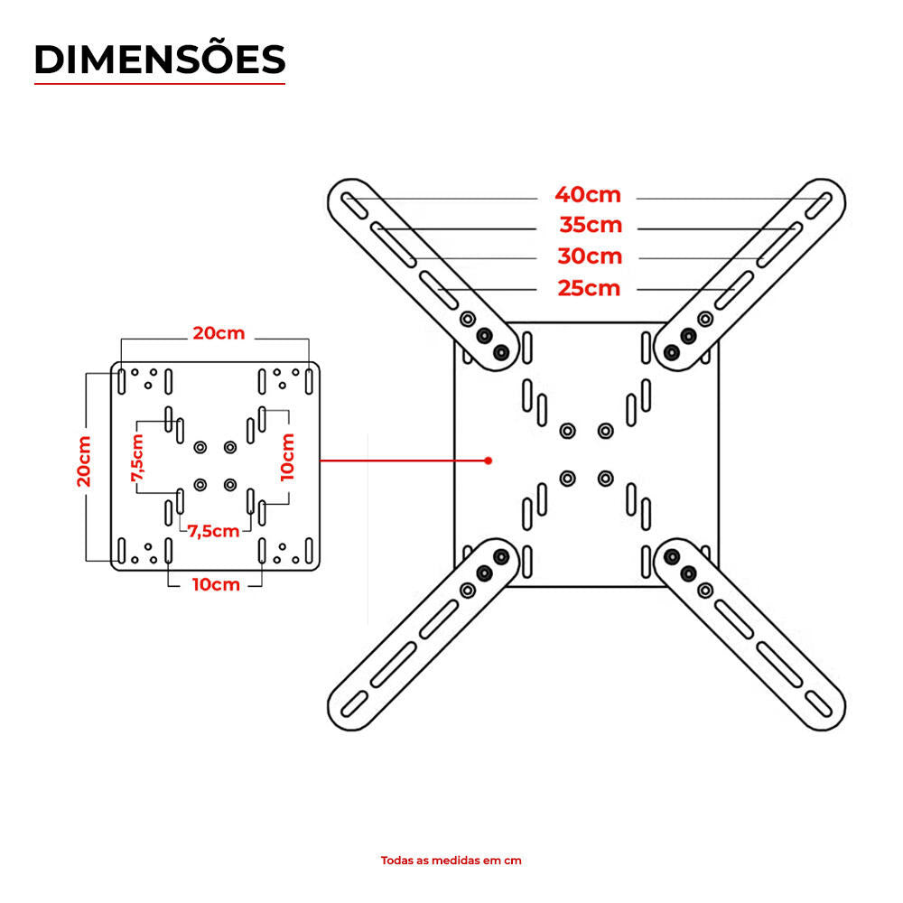 Suporte de Piso para 1 Monitor