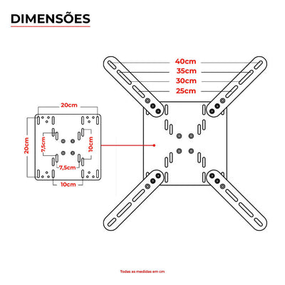 Suporte de Piso para 1 Monitor